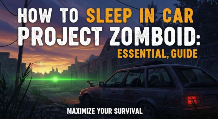 How to Sleep in Car Project Zomboid